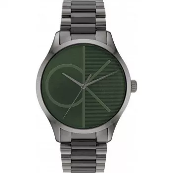 Calvin Klein Man 25200164 40mm quartzhorloge edelstaal mesh zwarte wijzerplaat