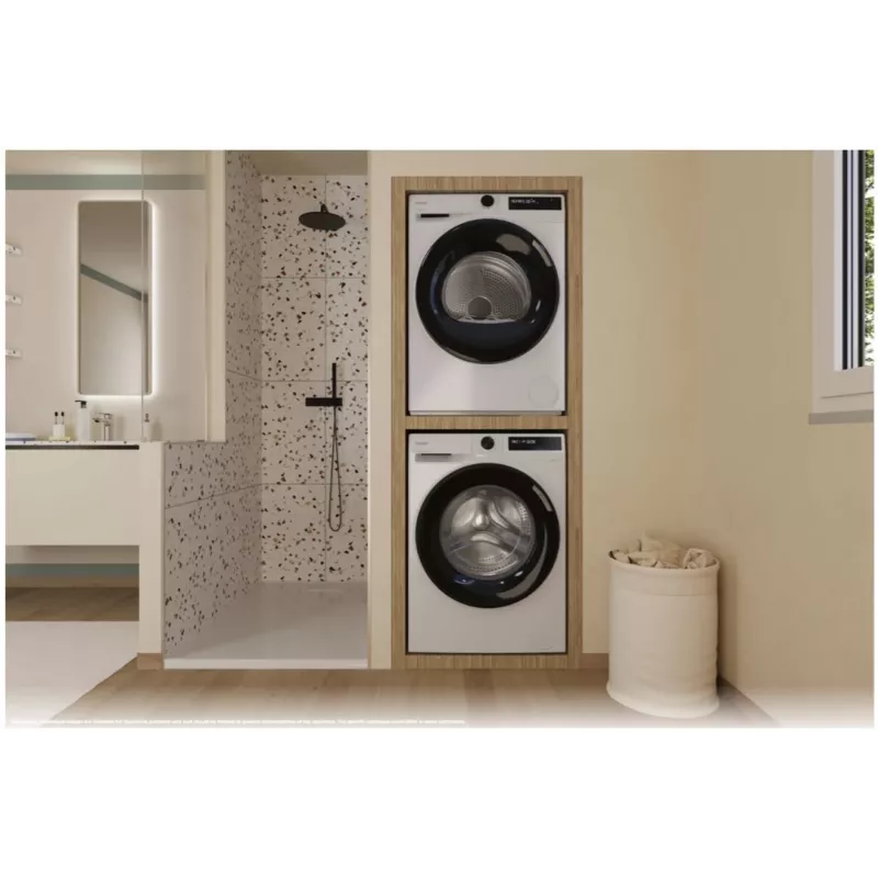 Candy BRS7N2BX-S geïntegreerde koel-vriescombinatie, 249 L totale capaciteit, energieklasse E, zwart