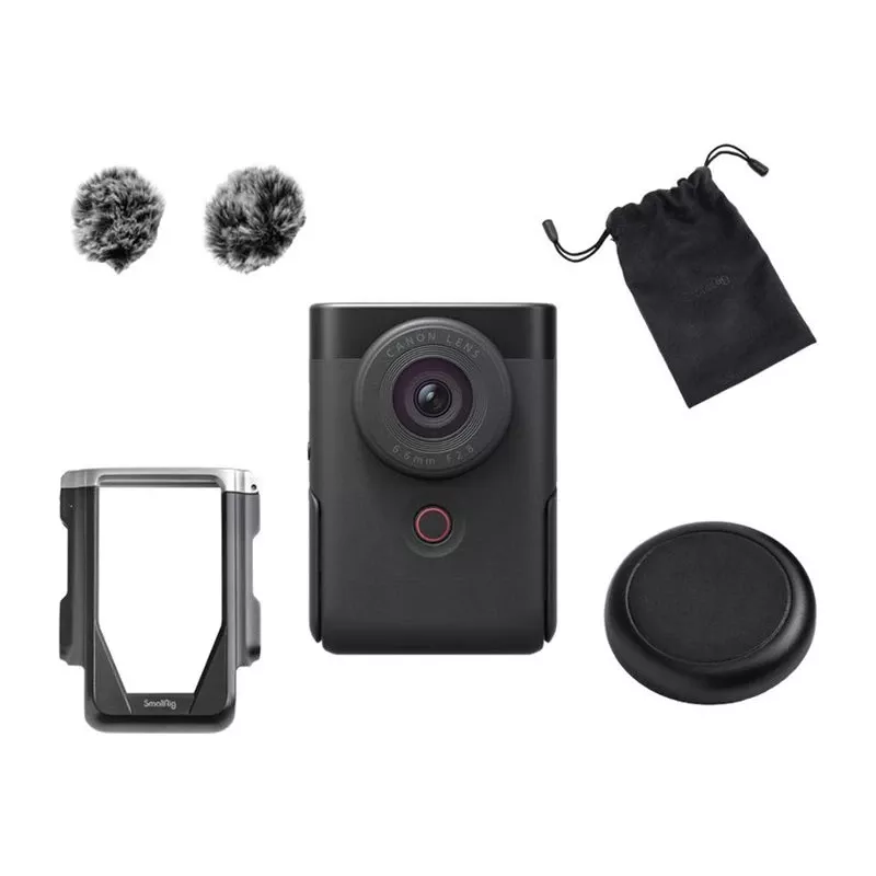 Canon PowerShot V10 zwart vlogging-kit 4K UHD 1-inch CMOS-camera met mini-statiefgreep