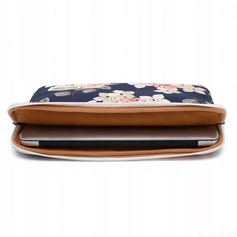 Canvaslife sleeve voor 13-14 inch laptop - wit en roze