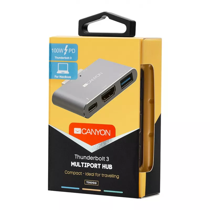 CANYON DS-1 3-in-1 Thunderbolt 3-hub space grey