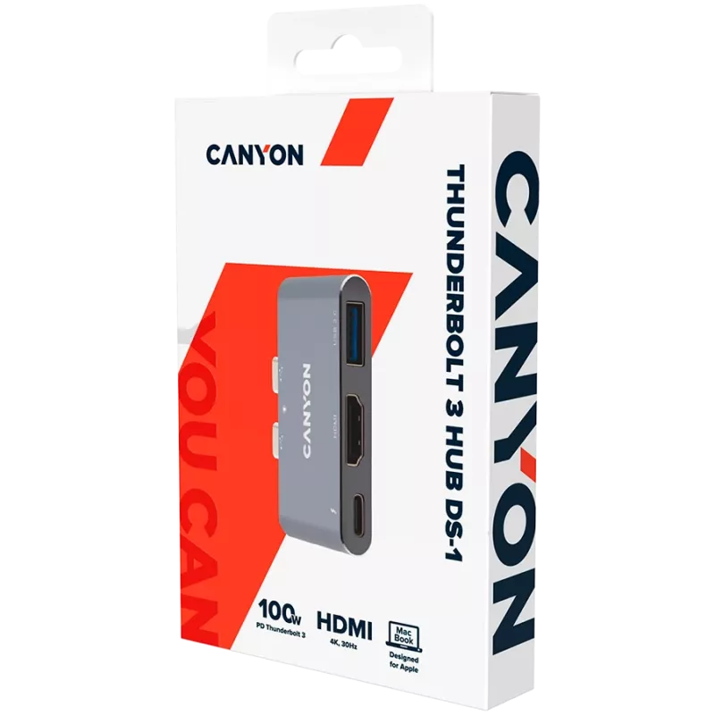 CANYON DS-1 3-in-1 Thunderbolt 3-hub space grey