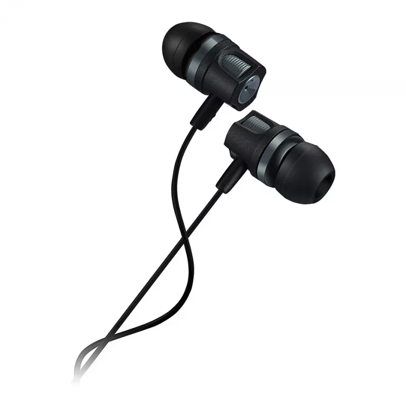CANYON EP-3 in-ear headset met microfoon, 1,2 m platte kabel, donkergrijs