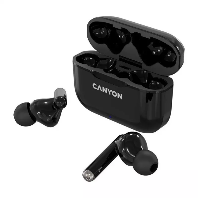 Canyon TWS-3 True Wireless Bluetooth-oordopjes met oplaadcase, zwart
