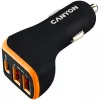 Canyon universele 3xUSB auto-adapter input 12V-24V output DC zwart