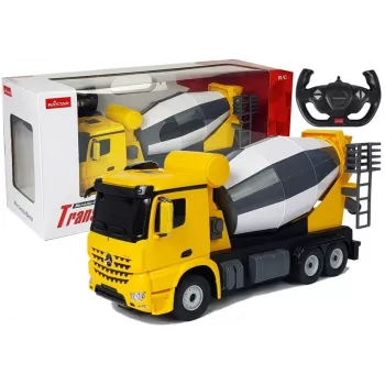 Auto R/C Mercedes-Benz Arocs Rastar 1:14 geel