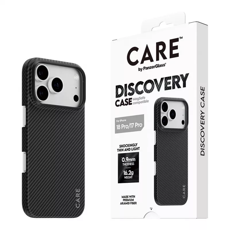 CARE by PanzerGlass Discovery hoesje met MagSafe voor iPhone 17 Pro – transparant