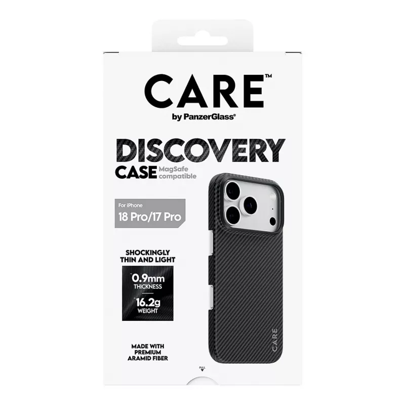 CARE by PanzerGlass Discovery hoesje met MagSafe voor iPhone 17 Pro – transparant