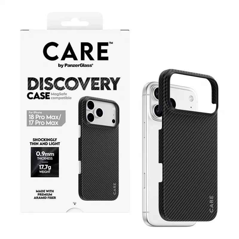 CARE by PanzerGlass Discovery hoesje met MagSafe voor iPhone 17 Pro Max - transparant