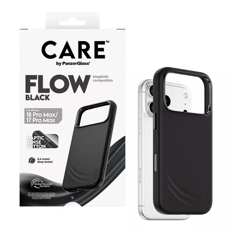 CARE by PanzerGlass Flow Case voor iPhone 17 Pro Max zwart MagSafe (CR81975)