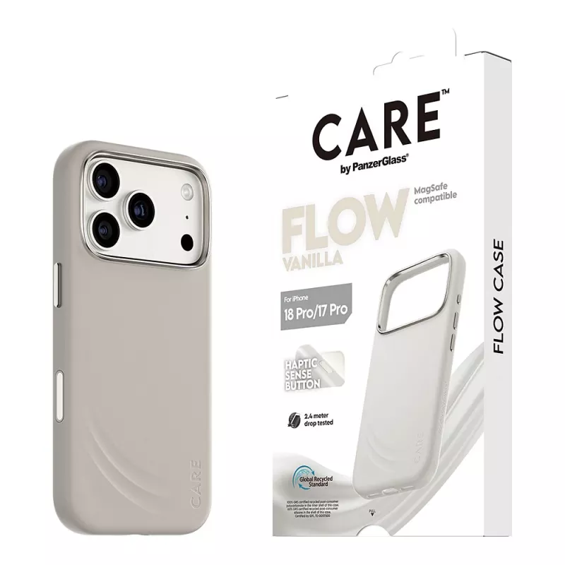 CARE by PanzerGlass Flow Case Vanilla met MagSafe voor iPhone 17 Pro