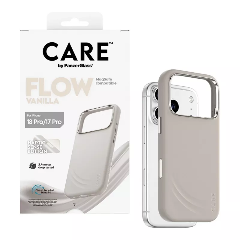 CARE by PanzerGlass Flow Case Vanilla met MagSafe voor iPhone 17 Pro