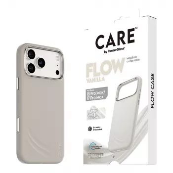 CARE by PanzerGlass Flow Case Vanilla met MagSafe voor iPhone 17 Pro Max