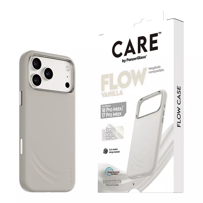 CARE by PanzerGlass Flow Case Vanilla met MagSafe voor iPhone 17 Pro Max