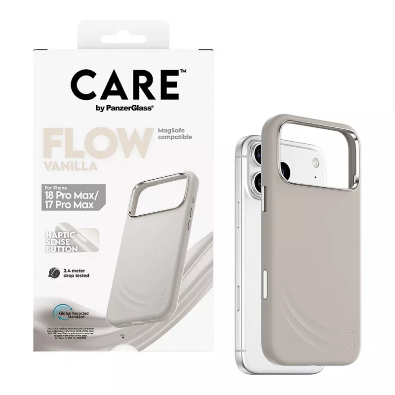 CARE by PanzerGlass Flow Case Vanilla met MagSafe voor iPhone 17 Pro Max