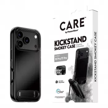CARE by PanzerGlass kickstand-hoes Smokey Black MagSafe voor iPhone 17 Pro
