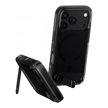 CARE by PanzerGlass kickstand-hoes Smokey Black MagSafe voor iPhone 17 Pro