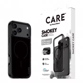 CARE by PanzerGlass Smokey hoes met zwart MagSafe voor iPhone 17 Pro Max