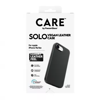 CARE by PanzerGlass Solo Case Black voor Apple iPhone 16e / 17e (CR30028)