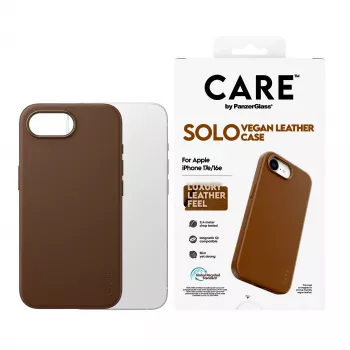 CARE by PanzerGlass Solo hoes bruin voor iPhone 16e / 17e (CR46076)