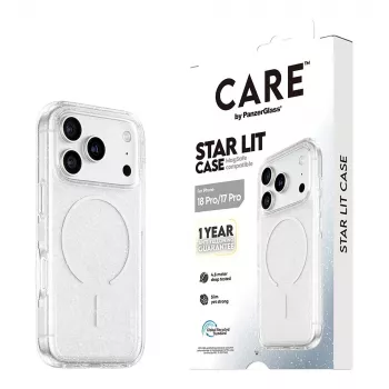CARE by PanzerGlass Star Lit Case met MagSafe voor iPhone 17 Pro - transparant