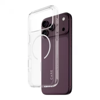 CARE by PanzerGlass Urban Explorer hoes transparant met wit MagSafe voor iPhone 17 Pro Max