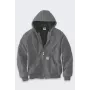 Carhartt Iconic Jacket J140 Firm Duck Active - heren werkjas met gestikte flanellen voering, waterafstotend, Original Fit
