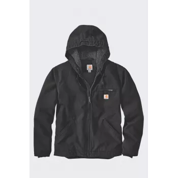 Carhartt heren Washed Duck met sherpa gevoerde jas zwart large