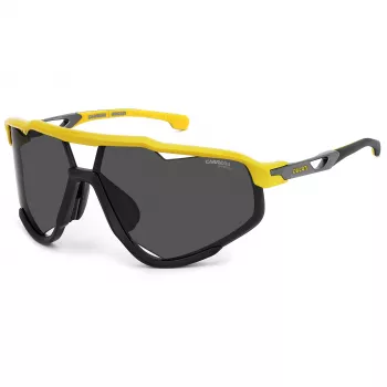 Carrera Ducati heren zonnebril CARDUC055S4CW - mat zwart montuur, grijze glazen, 76 mm glasbreedte