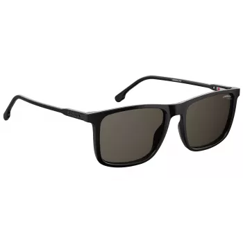 CARRERA unisex zonnebril 231-S-807-IR (55/18/145 mm) zwart acetaat montuur grijs zilver gespiegelde glazen