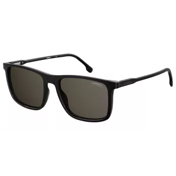 CARRERA unisex zonnebril 231-S-807-IR (55/18/145 mm) zwart acetaat montuur grijs zilver gespiegelde glazen