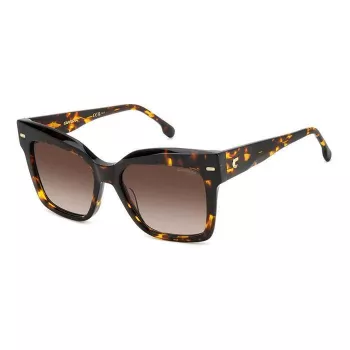 CARRERA dames zonnebril ARRERA3037S8 vierkant zwart frame, grijs verlopende glazen, 54/17/140 mm