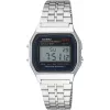 CASIO A-159WA-N1 unisex digitaal quartz horloge, 33 mm, zilver/grijs