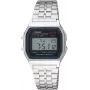 CASIO A-159WA-N1 unisex digitaal quartz horloge, 33 mm, zilver/grijs