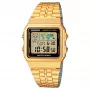 CASIO A500WGA-1 heren digitaal horloge 39mm goudkleurig edelstaal
