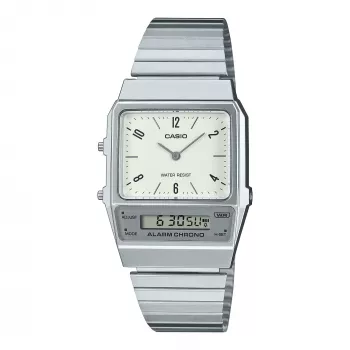CASIO AQ-800E-7A2EF unisex analoog-digitaal horloge, zilver, 32 mm