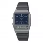 CASIO AQ-800EB-2AEF Unisex analoog-digitaal horloge, 32mm, blauwe wijzerplaat, zilveren mesh band