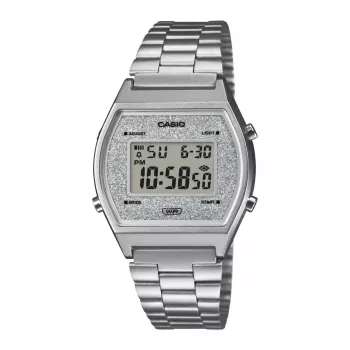 CASIO B640WDG-7DF unisex digitaal horloge 38,9mm zilver RVS