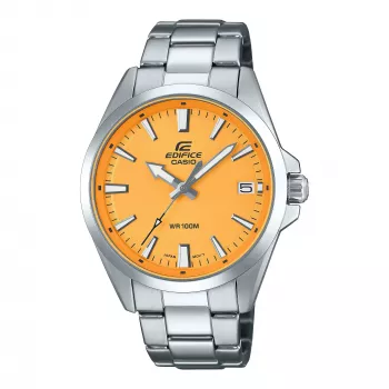 CASIO Edifice EFV100D-9AVUEF heren analoog quartz horloge 42mm RVS zwarte wijzerplaat gouden accenten