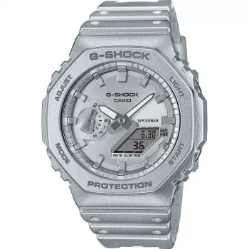CASIO G-SHOCK GA-2100FF-8AER analoog-digitaal quartz horloge 45,4 mm transparant grijs