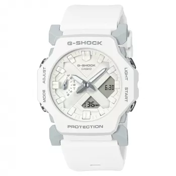 CASIO GA-2300-7AER dames analoog-digitaal horloge, 42,9 mm, wit resin