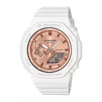 CASIO GMA-S2100MD-7AE Dames analoog-digitaal quartz horloge, 46,2 mm, wit resinband