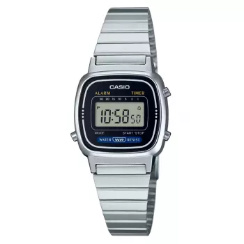 CASIO LA-670WD-1DF dames digitaal horloge zilver RVS 24mm