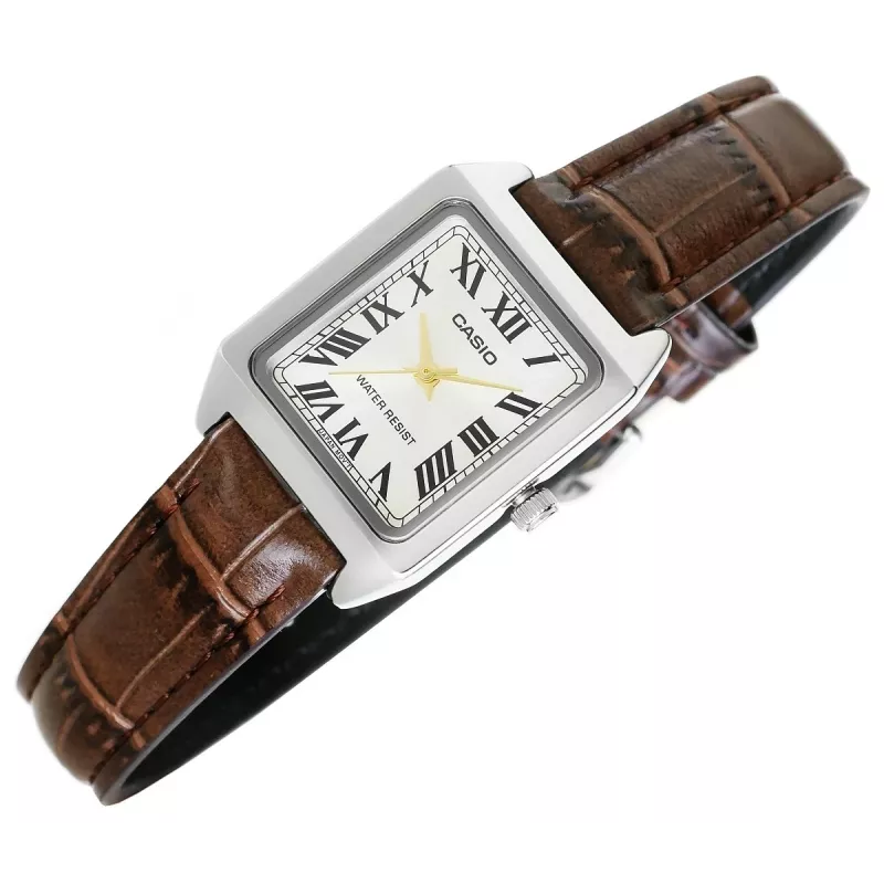 Casio LTP-V007L-9BUDF Analoog Horloge, Zilver/Bruin