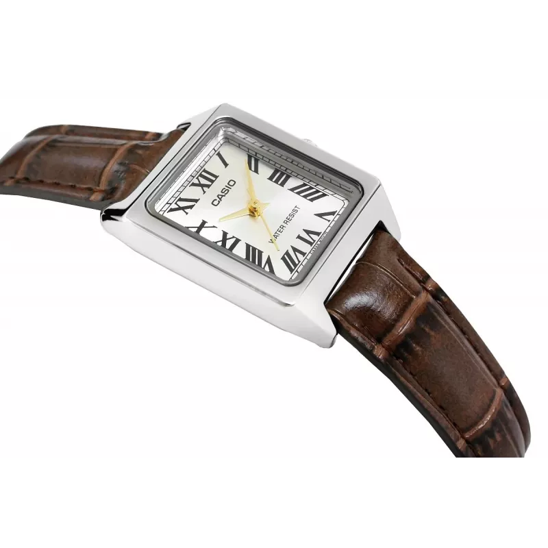 Casio LTP-V007L-9BUDF Analoog Horloge, Zilver/Bruin
