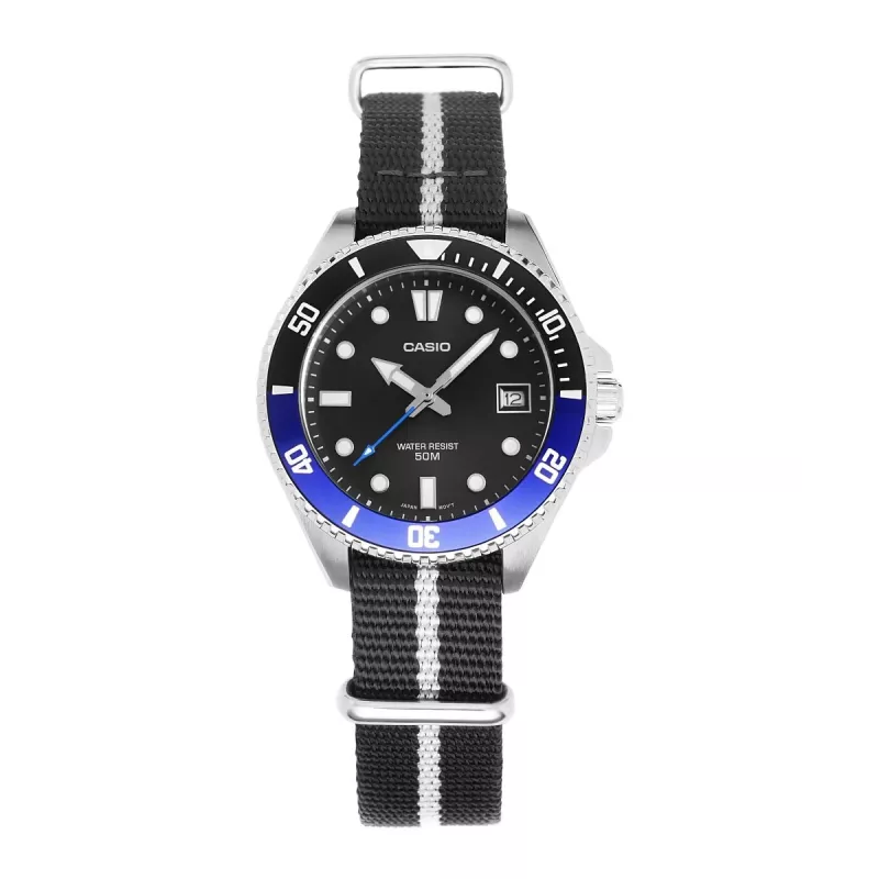Casio MDV-10C-1A2VEF heren duikhorloge zwart edelstaal resin