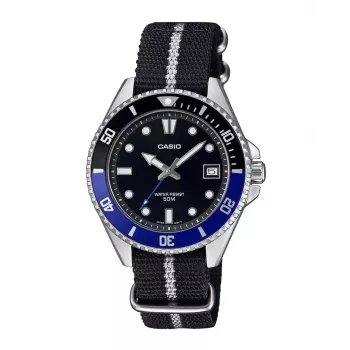 Casio MDV-10C-1A2VEF heren duikhorloge zwart edelstaal resin
