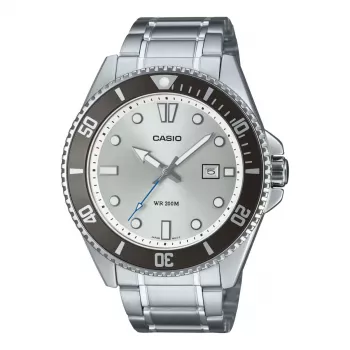 CASIO MDV107D7AVDF heren duikhorloge 44,2 mm RVS witte wijzerplaat