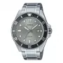 CASIO MDV107D8AVDF heren analoog quartzhorloge, 49,5mm RVS, zwarte wijzerplaat