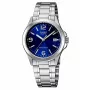 CASIO MTP-1215A-2A heren analoog quartz horloge blauwe wijzerplaat roestvrij staal 43,3 mm